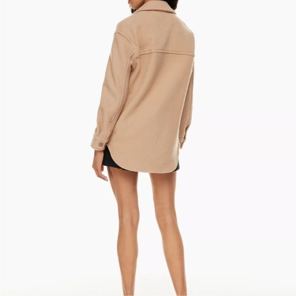 Aritzia Wilfred Free 100% Organic Cotton The Ganna Shaket, tan , oversized S - Picture 3 of 13
